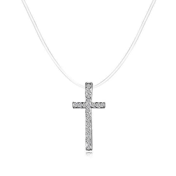 Charming AAA Zircon Crystals Christian Cross Necklace For Women - Fashion Pendant Silver Color Popular  Jewellery - The Jewellery Supermarket